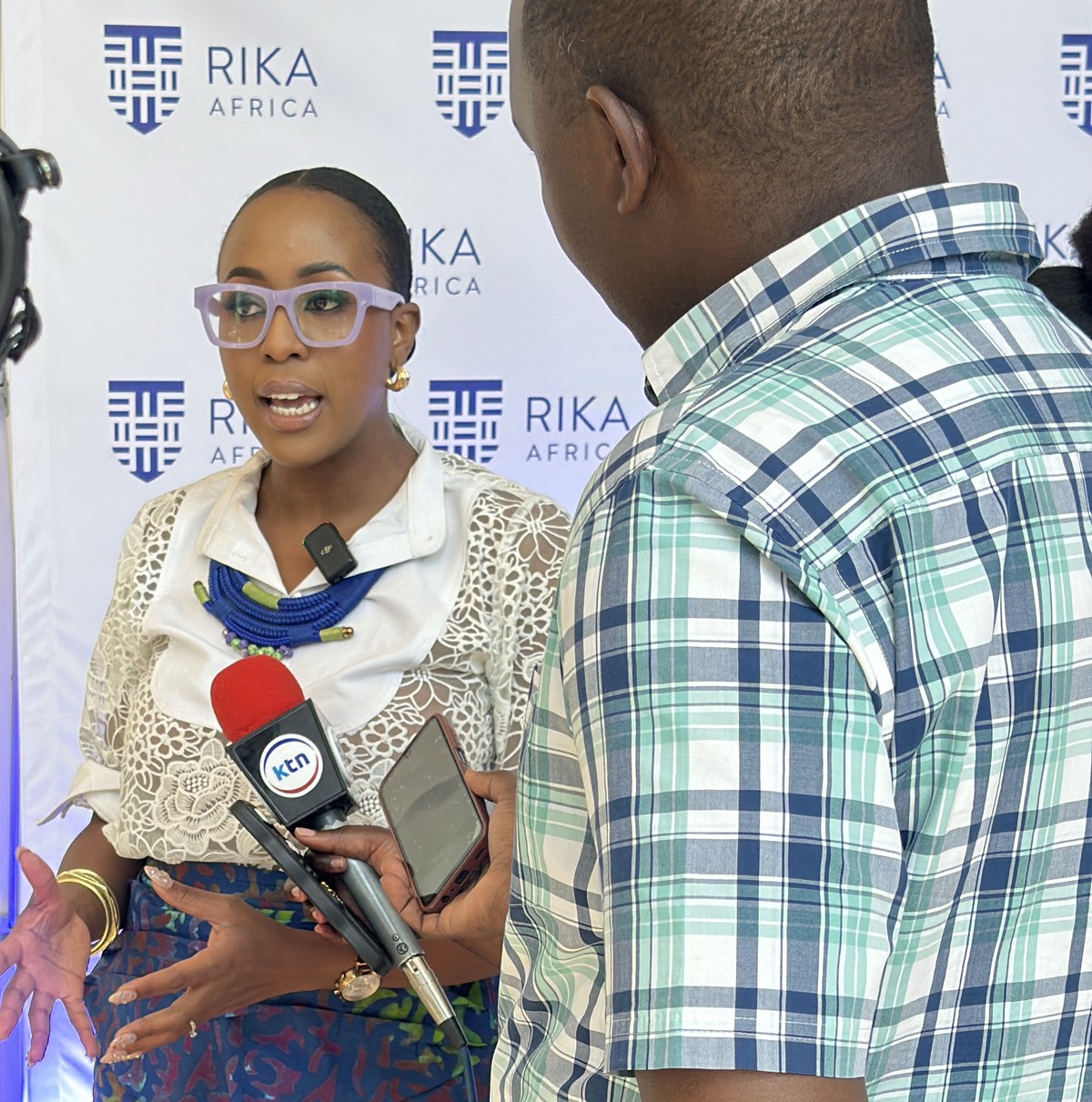 Natalie Manga interviewed by a KTN news crew